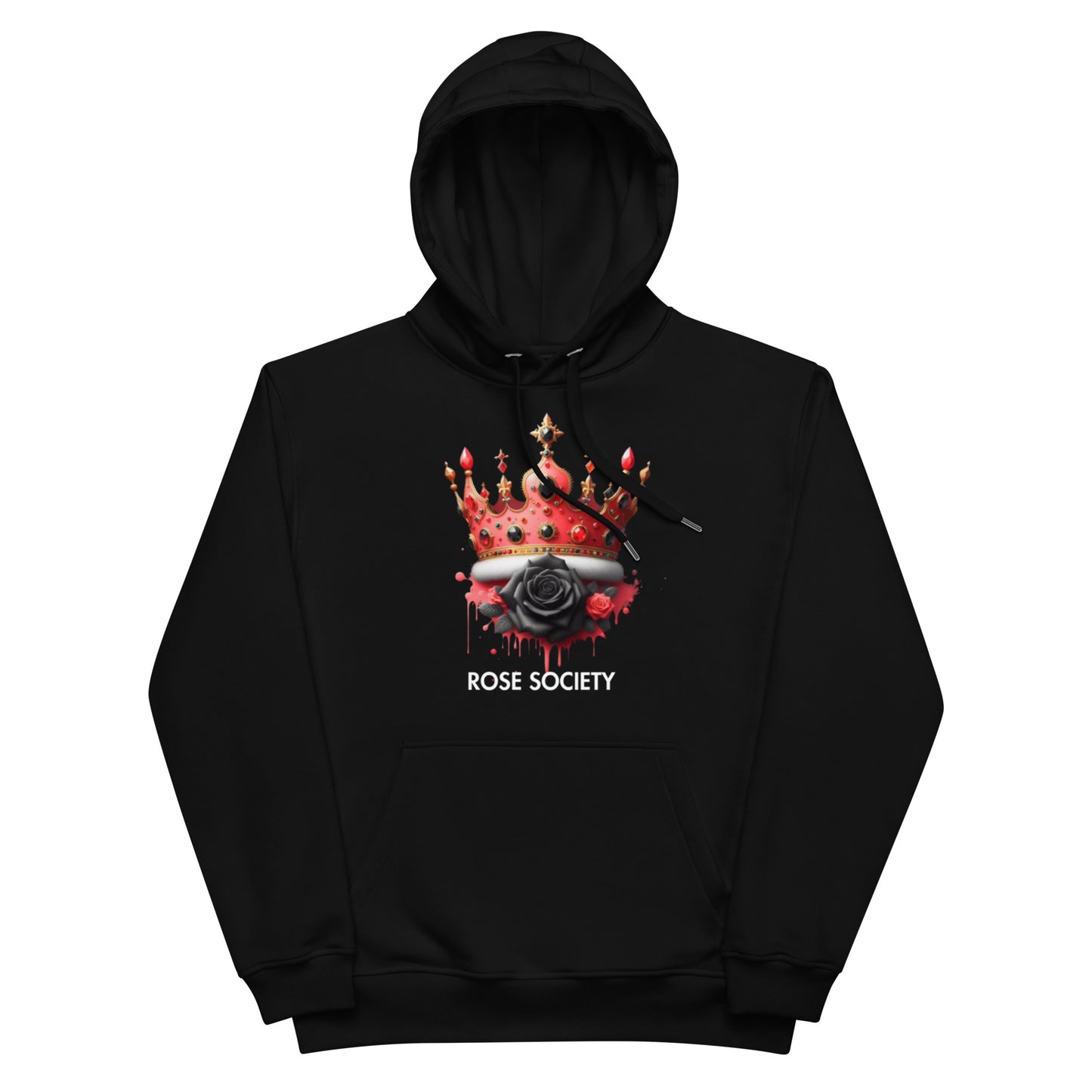 Jeweled Sovereign Crown Hoodie Black - ROSE Society