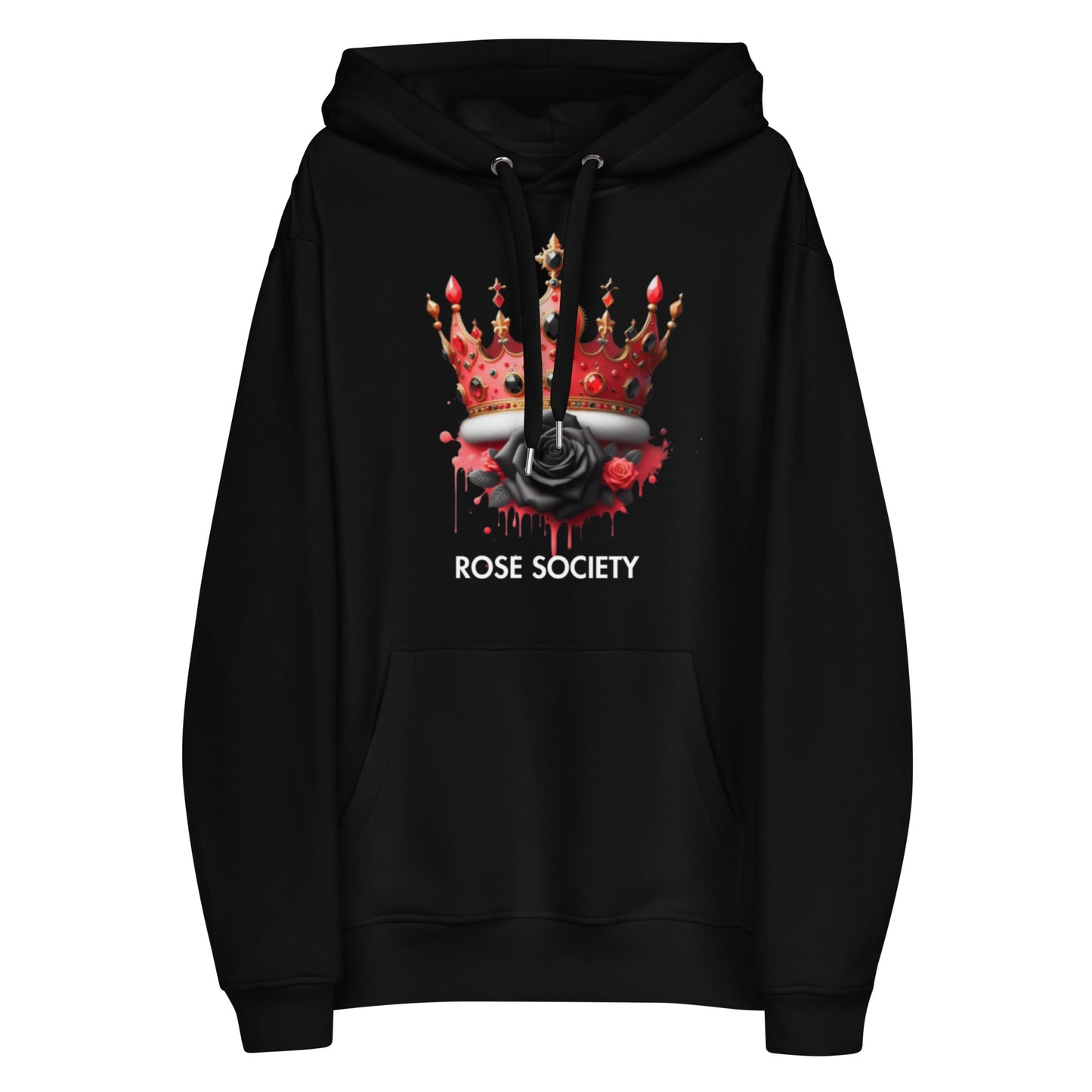 Jeweled Sovereign Crown Hoodie Black - ROSE Society