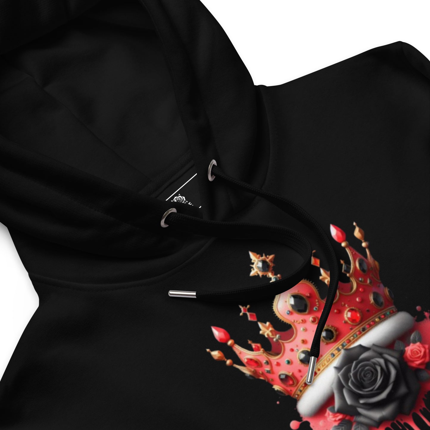 Jeweled Sovereign Crown Hoodie Black - ROSE Society
