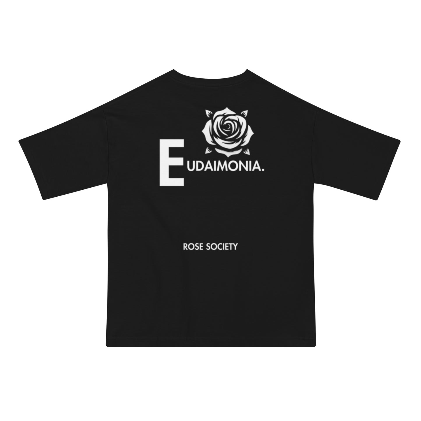 "Floral Virtue" Eudaimonia T-Shirt Black - ROSE Society
