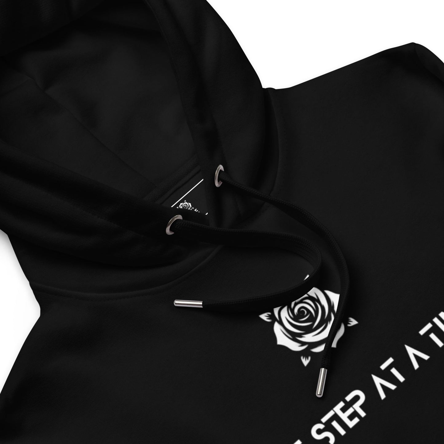 'One Step At A Time' Hoodie Black - ROSE Society