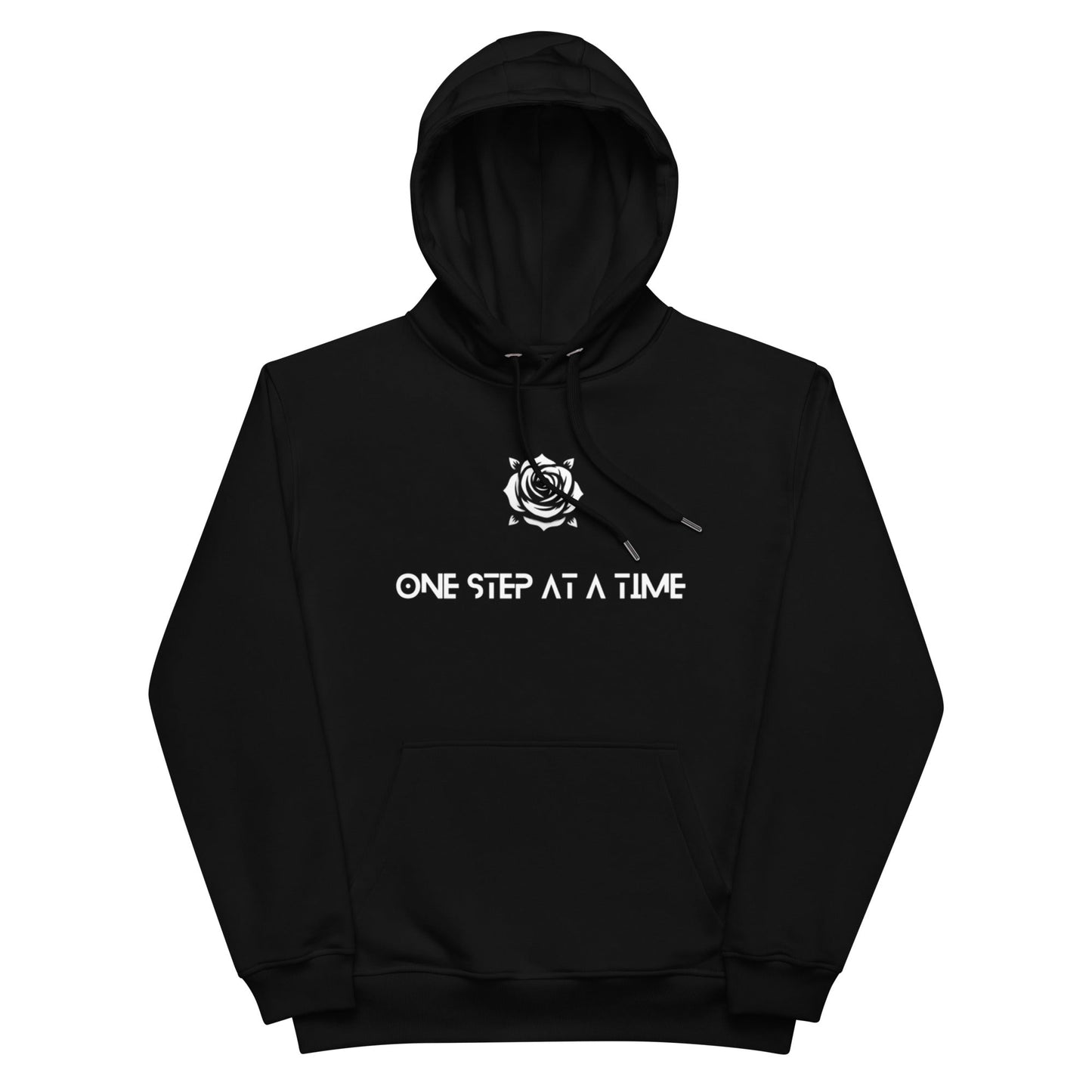 'One Step At A Time' Hoodie Black - ROSE Society