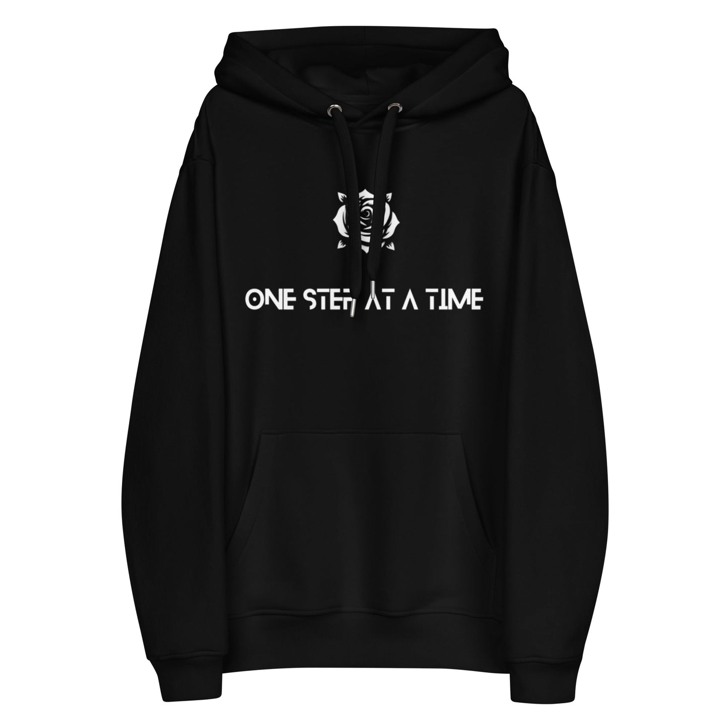 'One Step At A Time' Hoodie Black - ROSE Society