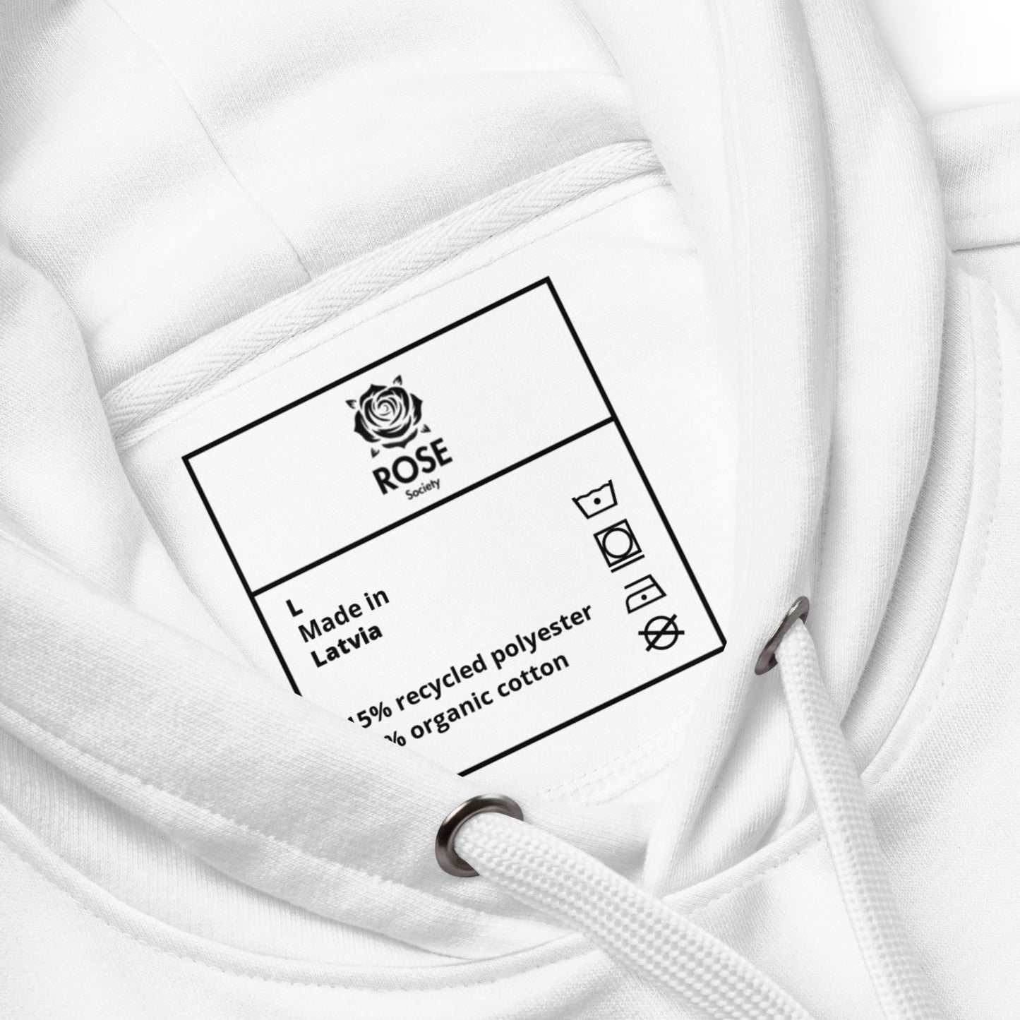 FUNDAMENTAL Monochrome Hoodie White - ROSE Society