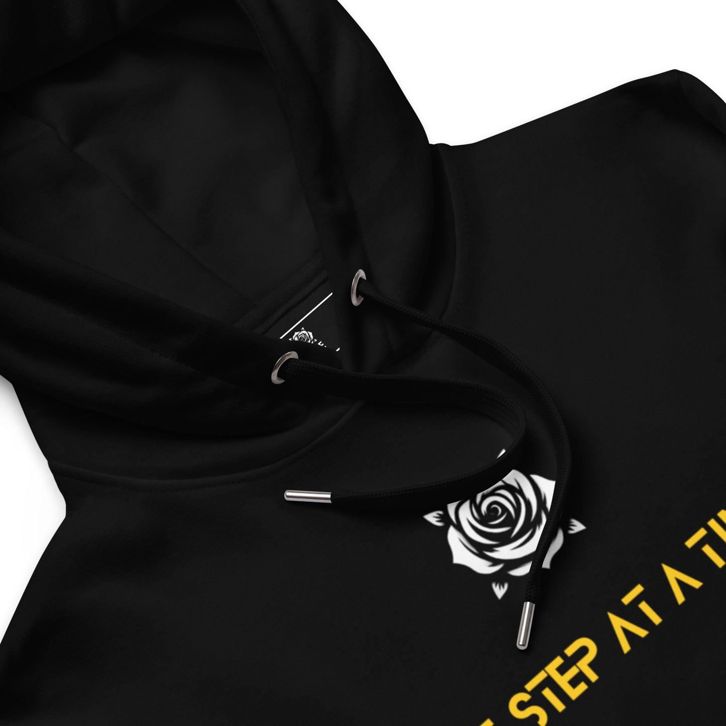 'One Step At A Time' Hoodie Black - ROSE Society