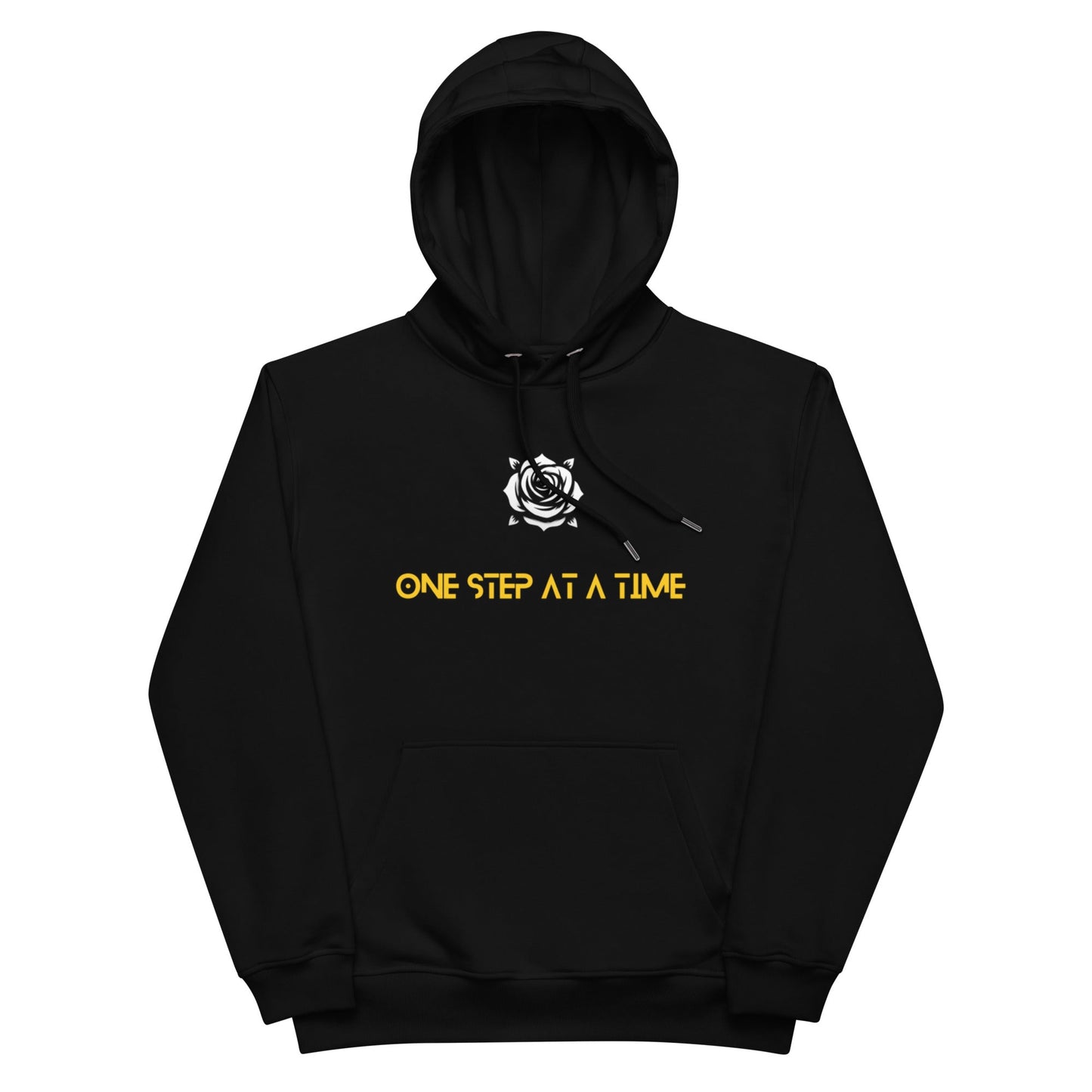'One Step At A Time' Hoodie Black - ROSE Society