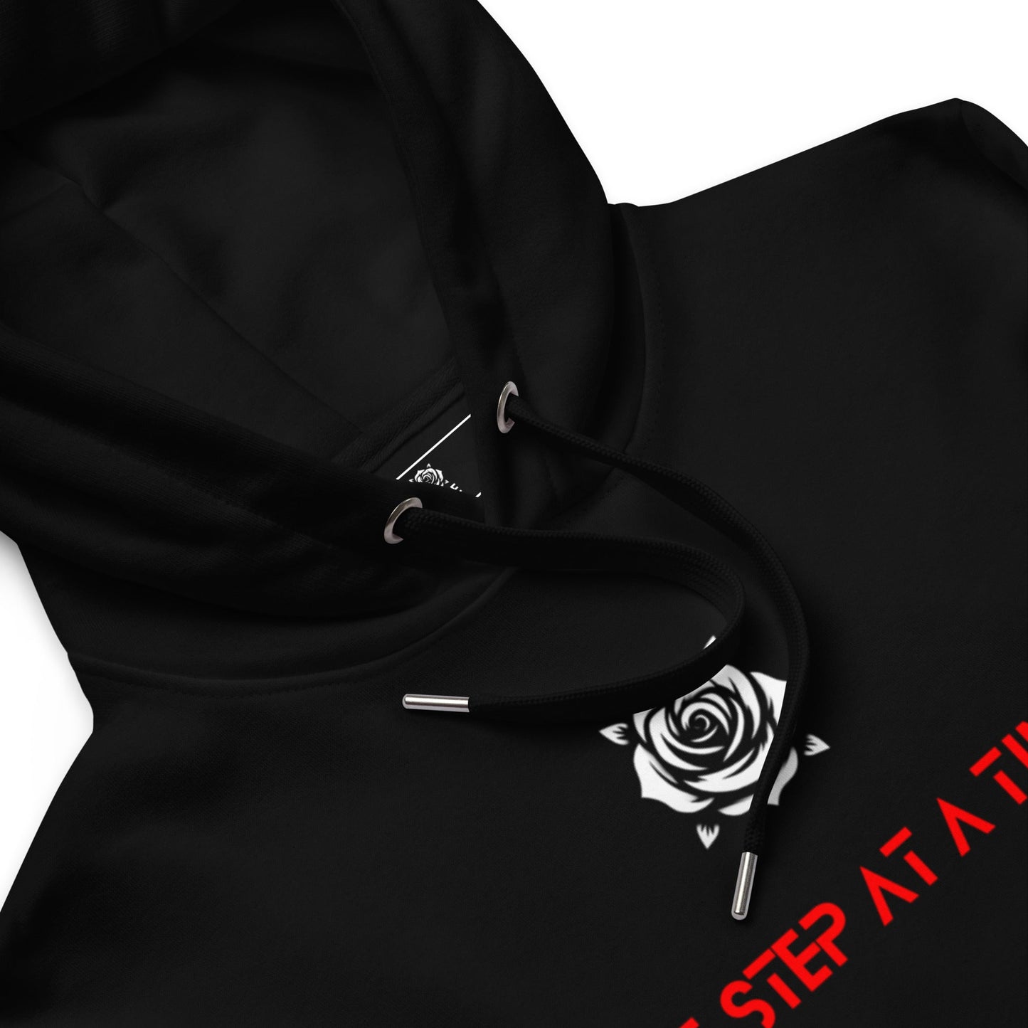 'One Step At A Time' Hoodie Black - ROSE Society
