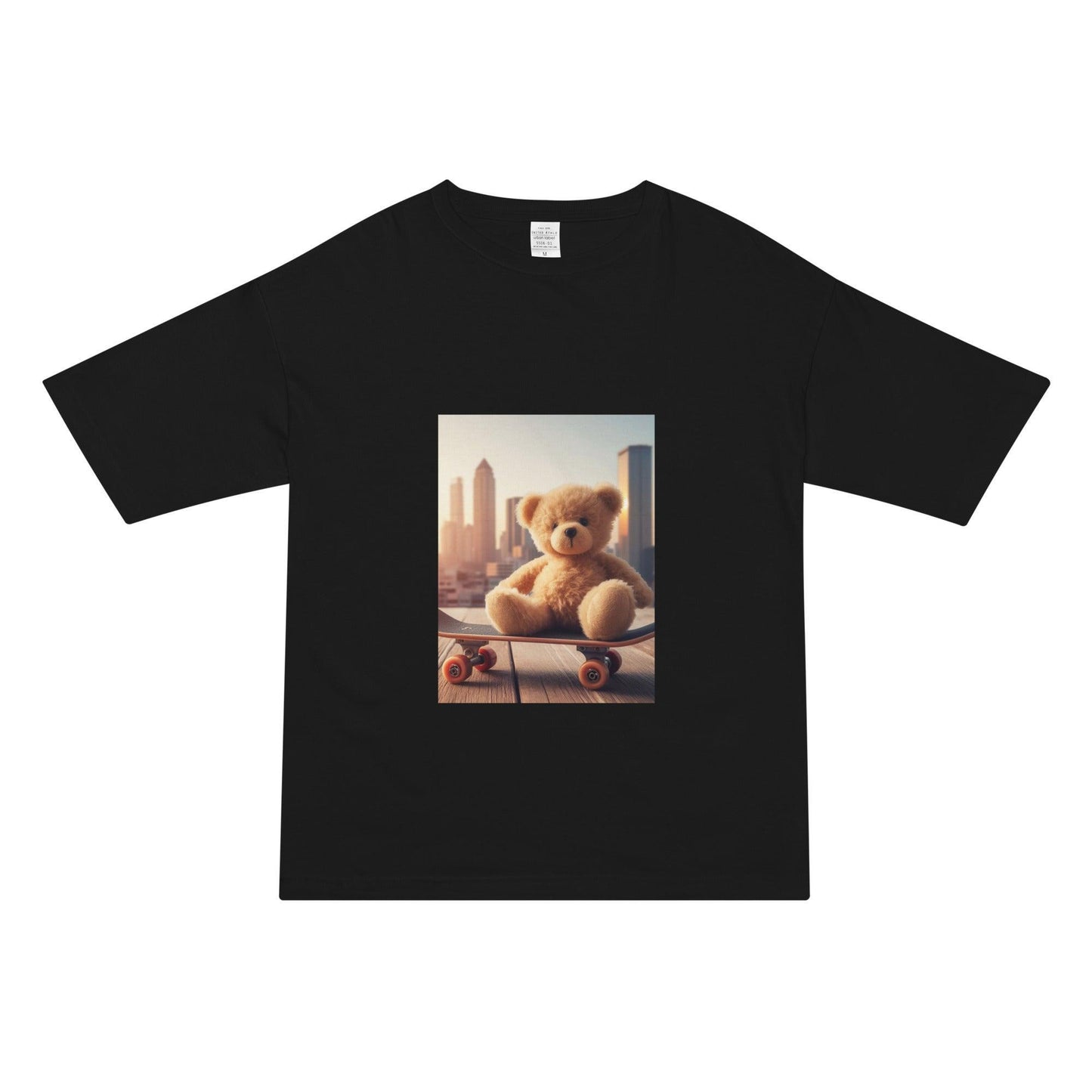 Urban Cityscape Bear T-Shirt Black - ROSE Society