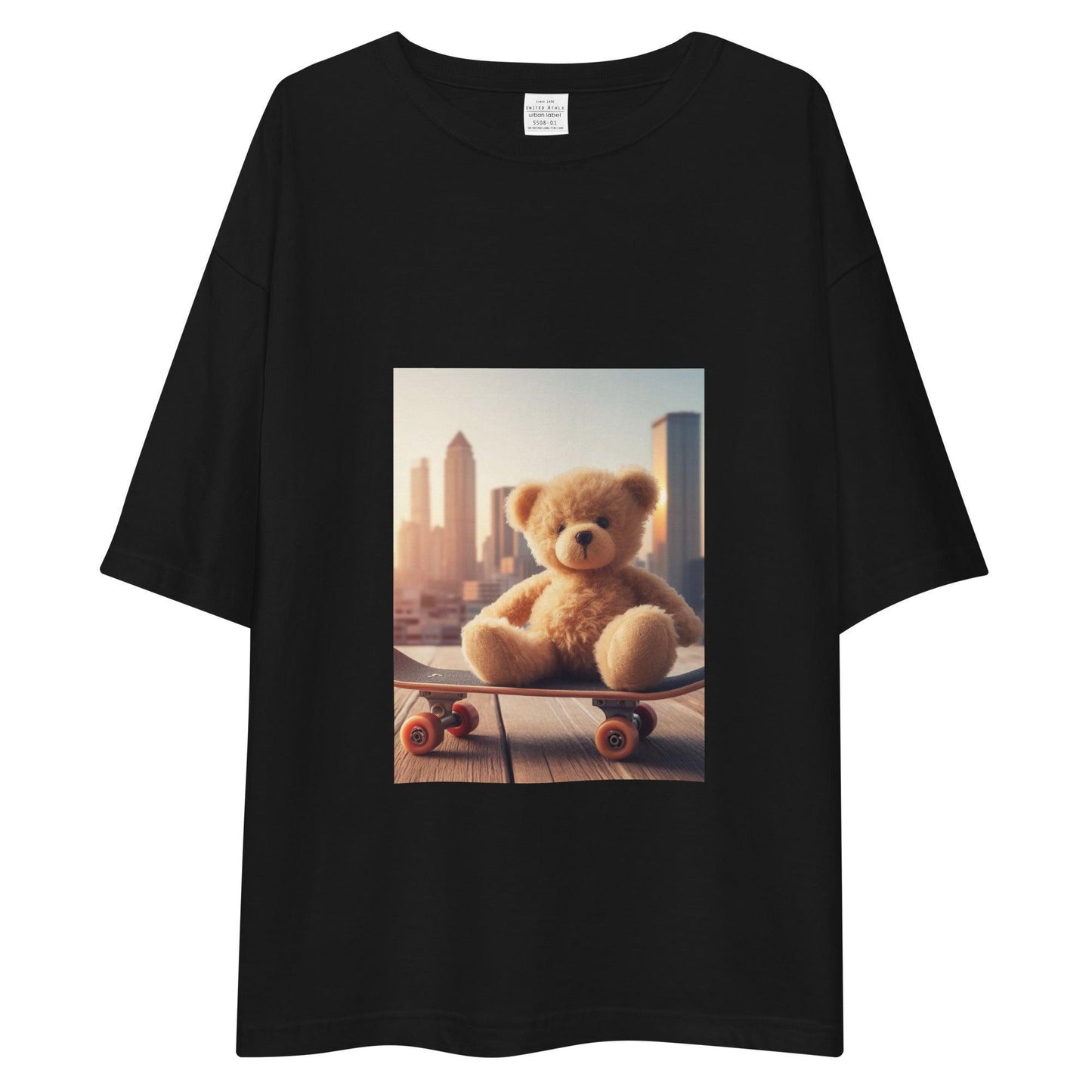 Urban Cityscape Bear T-Shirt Black - ROSE Society