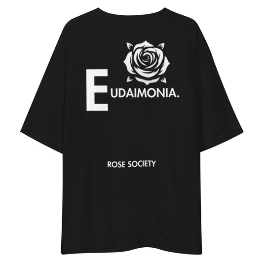 "Floral Virtue" Eudaimonia T-Shirt Black - ROSE Society