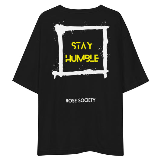 Original Stay Humble (Yellow) T-Shirt Black - ROSE Society