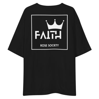 Crowned Faith (White) T-Shirt Black - ROSE Society