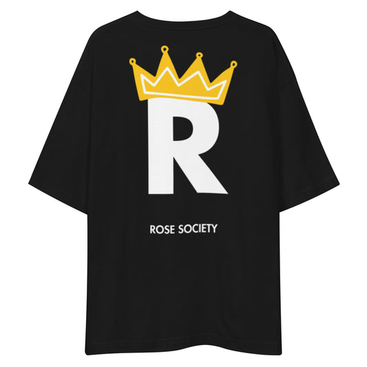 Royal R (White) T-Shirt Black - ROSE Society