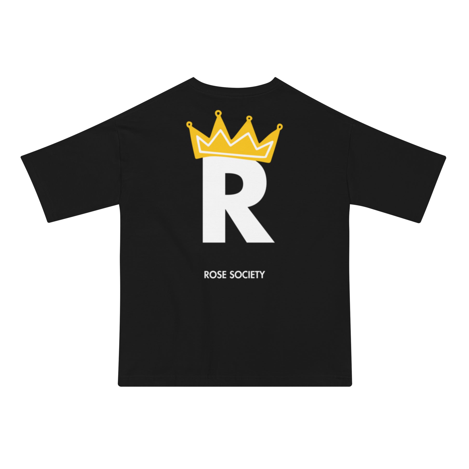Royal R (White) T-Shirt Black - ROSE Society
