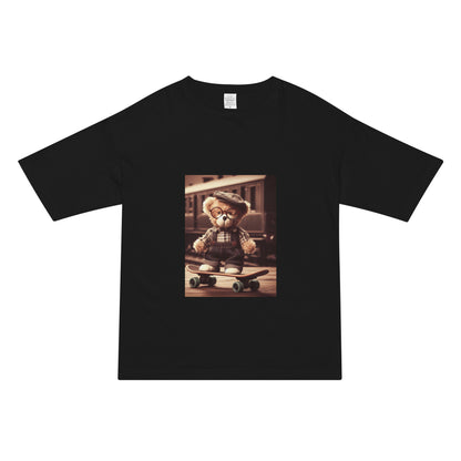 Train Time Traveler Bear T-Shirt Black - ROSE Society