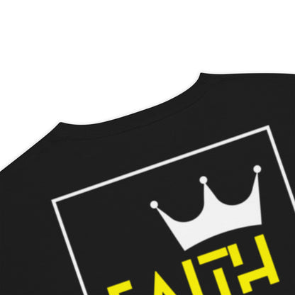 Crowned Faith (Yellow) T-Shirt Black - ROSE Society