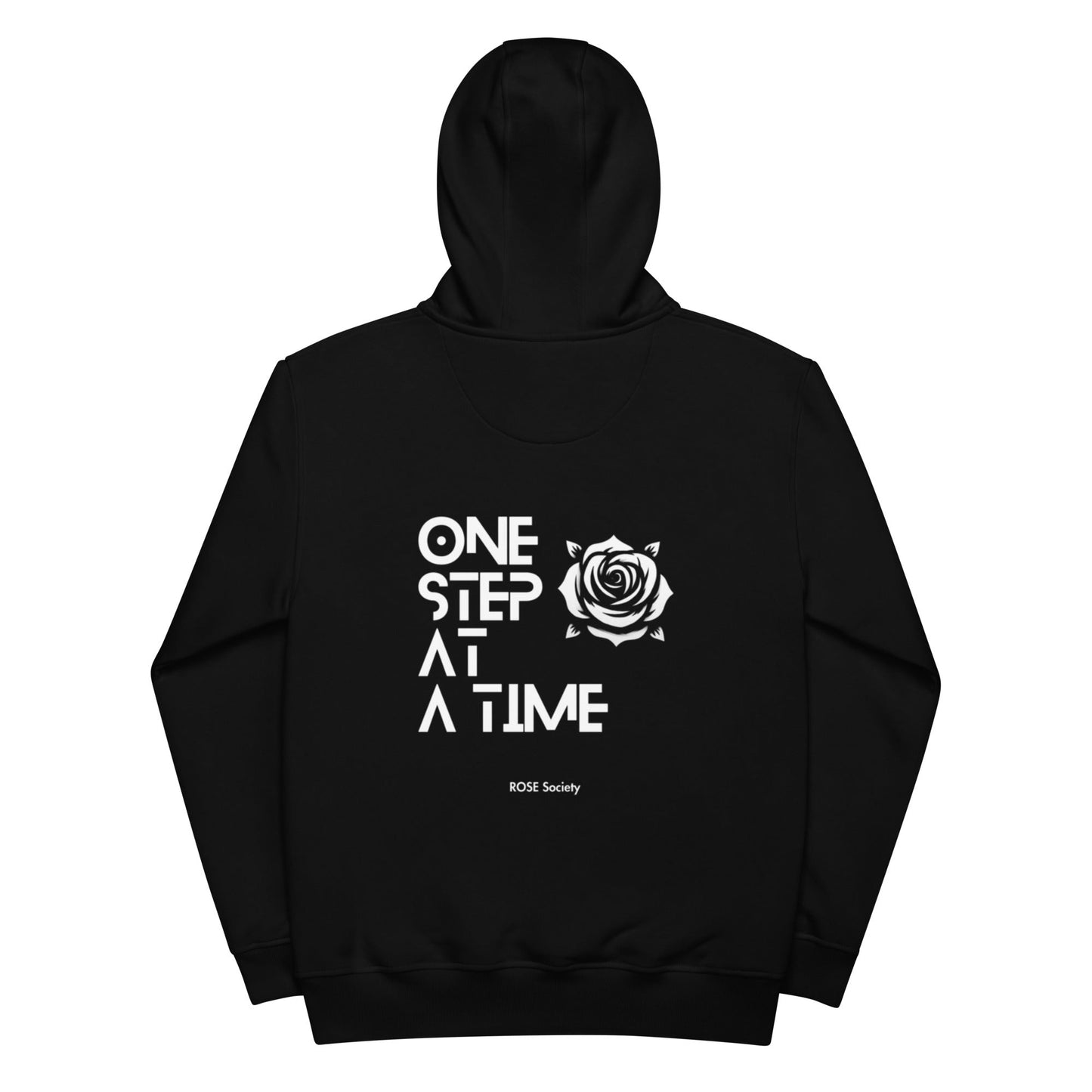 'One Step At A Time' Hoodie Black - ROSE Society